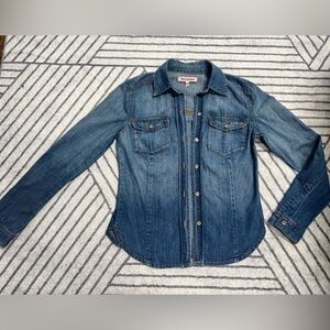 Juicy Couture Denim Vintage Button-Down Shirt sz XS